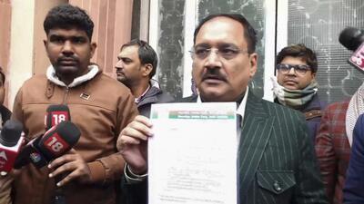 Delhi BJP president Virendra Sachdeva on Wednesday. (PTI) Delhi BJP president Virendra Sachdeva on Wednesday. (PTI)