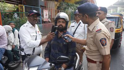 In all, 46,143 motorists were examined during the night-long drive (Praful Gangurde /HT Photo) In all, 46,143 motorists were examined during the night-long drive (Praful Gangurde /HT Photo)