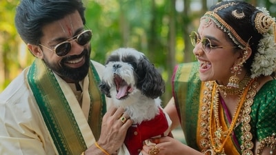 Antony Thattil and Keerthy Suresh named their pet Nyke to signify their love. Antony Thattil and Keerthy Suresh named their pet Nyke to signify their love.
