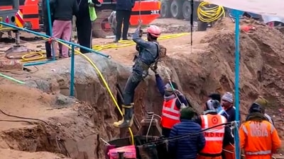 FILE: NDRF personnel conduct an operation to rescue a 3-year-old girl stuck in a borewell for 10 days, in Kotputli, Rajasthan, (PTI) FILE: NDRF personnel conduct an operation to rescue a 3-year-old girl stuck in a borewell for 10 days, in Kotputli, Rajasthan, (PTI)
