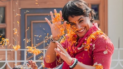  Wrestler and Congress candidate from Julana seat Vinesh Phogat celebrates her win in Haryana Assembly polls, in Jind, Oct. 8, 2024. (PTI/Shahbaz Khan) Wrestler and Congress candidate from Julana seat Vinesh Phogat celebrates her win in Haryana Assembly polls, in Jind, Oct. 8, 2024. (PTI/Shahbaz Khan)