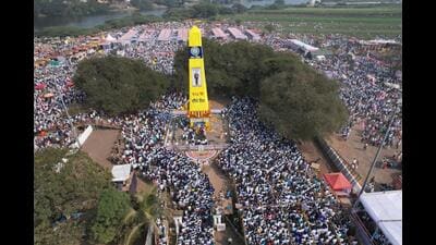 To manage the massive influx of visitors, Pune district collector Suhas Diwase outlined the extensive arrangements made for the event. (HT PHOTO) To manage the massive influx of visitors, Pune district collector Suhas Diwase outlined the extensive arrangements made for the event. (HT PHOTO)