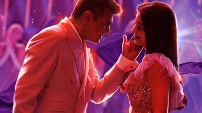 Ajith Kumar and Trisha Krishnan in a still from Vidaamuyarchi. Ajith Kumar and Trisha Krishnan in a still from Vidaamuyarchi.