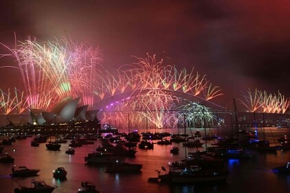 Fireworks light up the midnight sky over Sydney Harbour Bridge and Sydney Opera House during 2025 New Year's Day celebrations in Sydney on January 1, 2025. (AFP) Fireworks light up the midnight sky over Sydney Harbour Bridge and Sydney Opera House during 2025 New Year's Day celebrations in Sydney on January 1, 2025. (AFP)