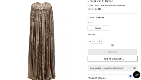 Nita Ambani's gown comes with a price tag of ₹1.54 lakh. (www.saksfifthavenue.com) Nita Ambani's gown comes with a price tag of ₹1.54 lakh. (www.saksfifthavenue.com)