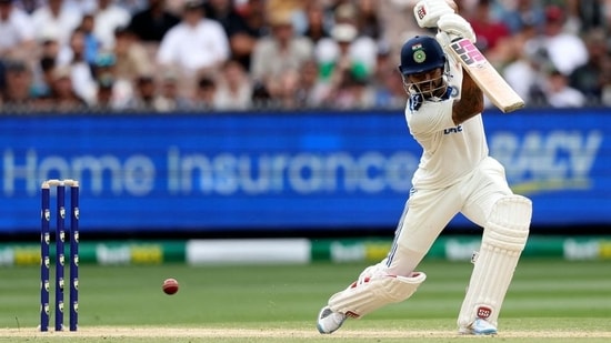 India's Nitish Kumar Reddy bats during Day 3 of the fourth Test at the MCG. (AFP) (HT_PRINT)