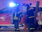Rescue workers work at the site of a shooting in Montenegro Rescue workers work at the site of a shooting in Montenegro