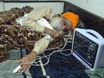 Farmer leader Jagjit Singh Dallewal during his hunger strike at the Khanauri border in Sangrur district of Punjab. (PTI File) Farmer leader Jagjit Singh Dallewal during his hunger strike at the Khanauri border in Sangrur district of Punjab. (PTI File)