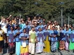 Team of sanitation workers from the Bruhat Bengaluru Mahanagara Palike (BBMP). Team of sanitation workers from the Bruhat Bengaluru Mahanagara Palike (BBMP).