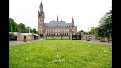 (FILES) This photograph shows the Peace Palace, the seat of the International Court of Justice (ICJ), in The Hague on May 17, 2024. (Photo by Nick Gammon / AFP) (AFP) (FILES) This photograph shows the Peace Palace, the seat of the International Court of Justice (ICJ), in The Hague on May 17, 2024. (Photo by Nick Gammon / AFP) (AFP)