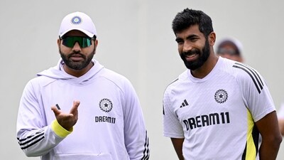 India's Rohit Sharma (L) chats with a teammate Jasprit Bumrah during a practice session ahead of the fifth cricket Test match between Australia and India at the Sydney Cricket Ground (AFP) India's Rohit Sharma (L) chats with a teammate Jasprit Bumrah during a practice session ahead of the fifth cricket Test match between Australia and India at the Sydney Cricket Ground (AFP)