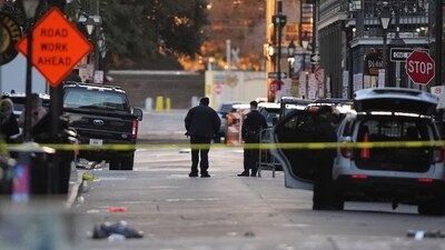 At least 15 people were killed and over thirty others were injured when a pickup truck driver ploughed into a group of pedestrians gathered in New Orleans' busy French Quarter neighbourhood early on New Year's Day, according to authorities. A gunfight with the police resulted in the suspect's death. (AP photo)