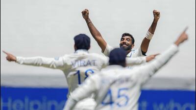 Virat Kohli and Rohit Sharma celebrate as Jasprit Bumrah celebrates the dismissal of Australia's Travis Head at the Melbourne Cricket Ground on December 29, 2024. (AP Photo) Virat Kohli and Rohit Sharma celebrate as Jasprit Bumrah celebrates the dismissal of Australia's Travis Head at the Melbourne Cricket Ground on December 29, 2024. (AP Photo)