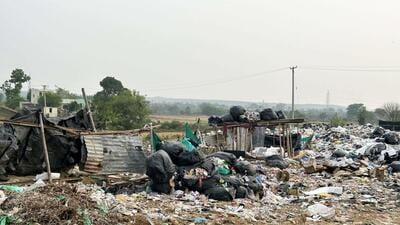 Waste dumped indiscriminately in Gurugram last year. (HT Archive) Waste dumped indiscriminately in Gurugram last year. (HT Archive)