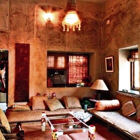 Mud bungalows in Shantiniketan