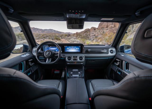 For off-roaders, the Mercedes G580 offers a G-Turn for on-the-spot 720-degree rotation. For off-roaders, the Mercedes G580 offers a G-Turn for on-the-spot 720-degree rotation.