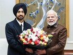 Singer-actor Diljit Dosanjh met Prime Minister Narendra Modi, in New Delhi on Wednesday. Singer-actor Diljit Dosanjh met Prime Minister Narendra Modi, in New Delhi on Wednesday.