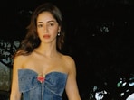 Ananya Panday stunned in a denim-leather ensemble. Ananya Panday stunned in a denim-leather ensemble.