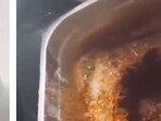 Meat and vegetarian food were stored together.
