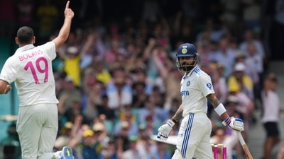 Virat Kohli was dismissed outside off stump yet again in the SCG Test of the Border-Gavaskar Trophy. (AP)