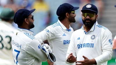 India's Rohit Sharma with teammates (AFP) India's Rohit Sharma with teammates (AFP)