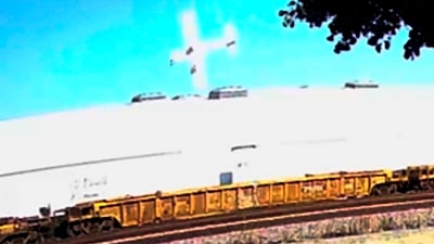 This image taken from video, shows a small plane about to crash into a commercial building in Fullerton, California on Thursday, Jan. 2, 2025. (via AP) This image taken from video, shows a small plane about to crash into a commercial building in Fullerton, California on Thursday, Jan. 2, 2025. (via AP)