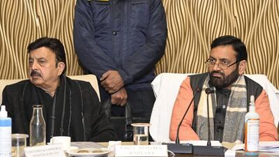 Chief minister Saini said the meetings are part of Haryana government’s comprehensive preparations for the state budget, that is to be presented in February. (Parveen Kumar/HT Photo)
