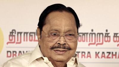 Durai Murugan met chief minister MK Stalin over the development. “I am not aware (of any raids). I know only what you all know,” Durai Murugan told reporters in Chennai before he met Stalin. (PTI) Durai Murugan met chief minister MK Stalin over the development. “I am not aware (of any raids). I know only what you all know,” Durai Murugan told reporters in Chennai before he met Stalin. (PTI)