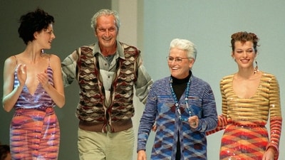 Rosita Missoni co-founded the label in 1953 with her husband, Ottavio Missoni. Rosita Missoni co-founded the label in 1953 with her husband, Ottavio Missoni.