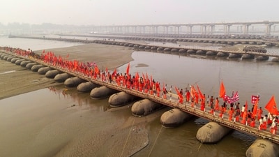 Chhotu Baba has become the centre of attraction at the Mahakumbh Mela in Prayagraj (PTI) Chhotu Baba has become the centre of attraction at the Mahakumbh Mela in Prayagraj (PTI)