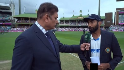 Ravi Shastri and Jasprit Bumrah at toss of Sydney Test Ravi Shastri and Jasprit Bumrah at toss of Sydney Test