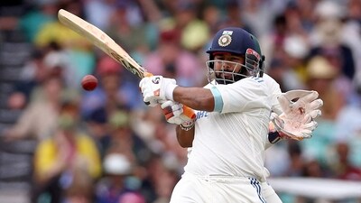 Rishabh Pant top-scored for India, with a knock of 40 runs off 98 balls. (AFP) Rishabh Pant top-scored for India, with a knock of 40 runs off 98 balls. (AFP)