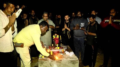 The controversy began when idols of Ayyappa and Nagadev were placed in a mango orchard near the Dharwad-Belagavi road on January 1, reportedly without prior permission (HT photo) The controversy began when idols of Ayyappa and Nagadev were placed in a mango orchard near the Dharwad-Belagavi road on January 1, reportedly without prior permission (HT photo)