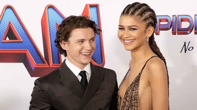 Tom Holland and Zendaya at the premiere of their Spider-Man film. Tom Holland and Zendaya at the premiere of their Spider-Man film.