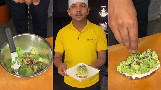 This street vendor from Surat is selling an avocado toast for ₹13,000