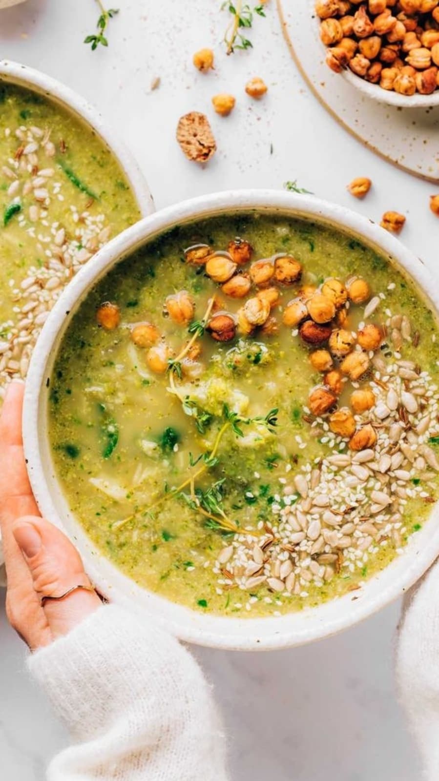 broccolichickepeasoup
