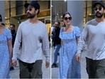 Katrina Kaif and Vicky Kaushal turned heads at Mumbai airport with their stylish looks. Katrina Kaif and Vicky Kaushal turned heads at Mumbai airport with their stylish looks.