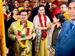Kangana Ranaut visited a temple in MP. Kangana Ranaut visited a temple in MP.