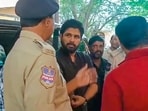 **EDS: SCREENGRAB** Hyderabad: Actor Allu Arjun appears at a court in theatre stampede case, in Hyderabad, Telangana, Saturday, Jan. 4, 2025. Arjun, who was granted regular bail in a case over the death of a woman in a stampede in the city during the premiere of his latest film, 'Pushpa-2', on Saturday submitted sureties and bonds in a local court as per his bail conditions. (PTI Photo) (PTI01_04_2025_000291A) **EDS: SCREENGRAB** Hyderabad: Actor Allu Arjun appears at a court in theatre stampede case, in Hyderabad, Telangana, Saturday, Jan. 4, 2025. Arjun, who was granted regular bail in a case over the death of a woman in a stampede in the city during the premiere of his latest film, 'Pushpa-2', on Saturday submitted sureties and bonds in a local court as per his bail conditions. (PTI Photo) (PTI01_04_2025_000291A)