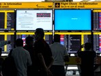 Passengers look at screens at T3 Terminal of the Indira Gandhi International Airport amid Microsoft outage, in New Delhi, Friday, July 19, 2024. (File Photo/PTI) Passengers look at screens at T3 Terminal of the Indira Gandhi International Airport amid Microsoft outage, in New Delhi, Friday, July 19, 2024. (File Photo/PTI)