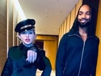 Madonna showed off a diamond ring on her left ring finger. Madonna showed off a diamond ring on her left ring finger.