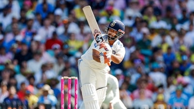 India's Rishabh Pant plays a shot to complete his half-century. (BCCI- X) India's Rishabh Pant plays a shot to complete his half-century. (BCCI- X)