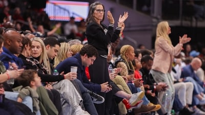 Atlanta Hawks principal owner Jami Gertz against the Dallas Mavericks in the fourth quarter at State Farm Arena. Mandatory Credit: Brett Davis-Imagn Images (USA TODAY Sports via Reuters Con)