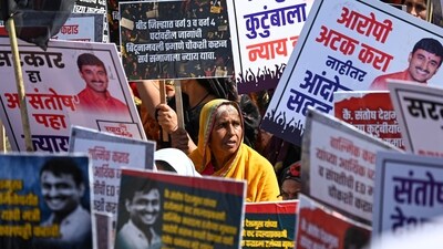 Three people have been arrested in the Beed sarpanch murder case (Raju Shinde/ Hindustan Times) Three people have been arrested in the Beed sarpanch murder case (Raju Shinde/ Hindustan Times)