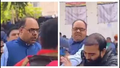 District magistrate of Patna in Bihar was caught on camera slapping a Bihar Public Service Commission (BPSC) aspirant on December 13 (PTI) District magistrate of Patna in Bihar was caught on camera slapping a Bihar Public Service Commission (BPSC) aspirant on December 13 (PTI)