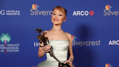 Ariana Grande wins the Rising Star award at the 36th Annual Palm Springs International Film Festival, in Palm Springs, California, U.S., January 3, 2025. REUTERS/Mario Anzuoni     TPX IMAGES OF THE DAY (REUTERS)