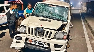 The accident occurred in the early hours of Friday close to Veer railway station in Raigad district. (HT) The accident occurred in the early hours of Friday close to Veer railway station in Raigad district. (HT)