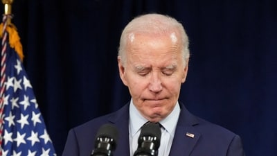 Biden awarded the medal posthumously to six individuals and one live recipient. He presented eight first responders who risk their lives to save others with the Medal of Valour in a separate Oval Office ceremony that was closed to the public. (REUTERS)