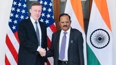 US National Security Advisor Jake Sullivan with NSA Ajit Doval. US National Security Advisor Jake Sullivan with NSA Ajit Doval.
