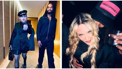 Madonna showed off a diamond ring on her left ring finger. Madonna showed off a diamond ring on her left ring finger.